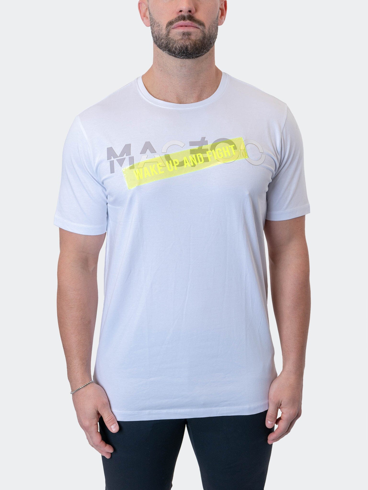 

Футболка WakeUpFight белая MACEOO