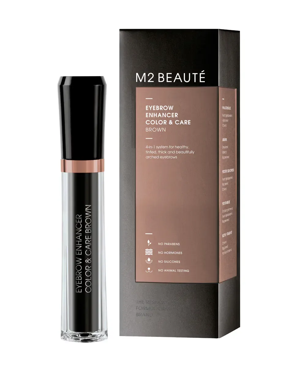 Гель для бровей Eyebrow Enhancer Color & Care M2 Beauté, Brown — фото 2