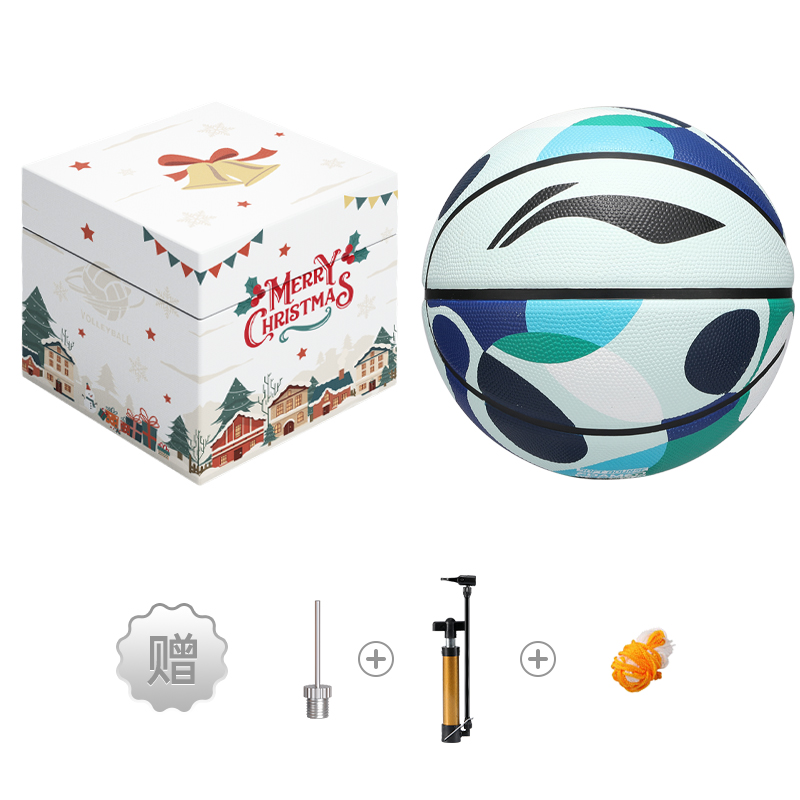 

LINING Резиновый баскетбольный мяч light blue/dark blue/dark green размер 7 тренировочный unisex