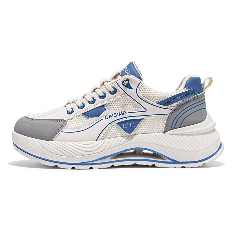 

Bull charm Антискользящие износостойкие мужские низкие кеды повседневные бело-голубые, цвет White Blue