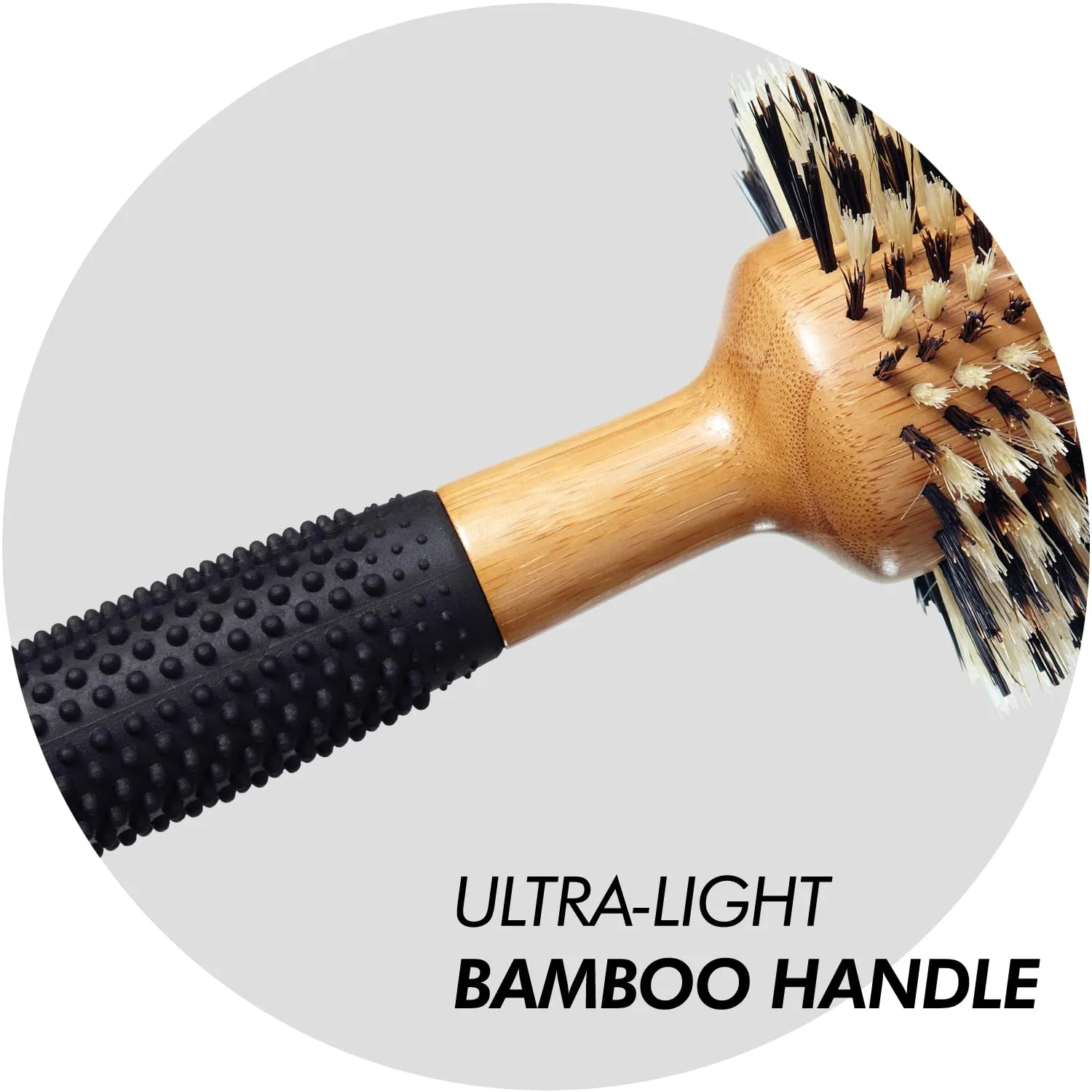 Круглая щетка с щетиной Sam Villa Signature Series Большой овал, Bamboo — фото 4