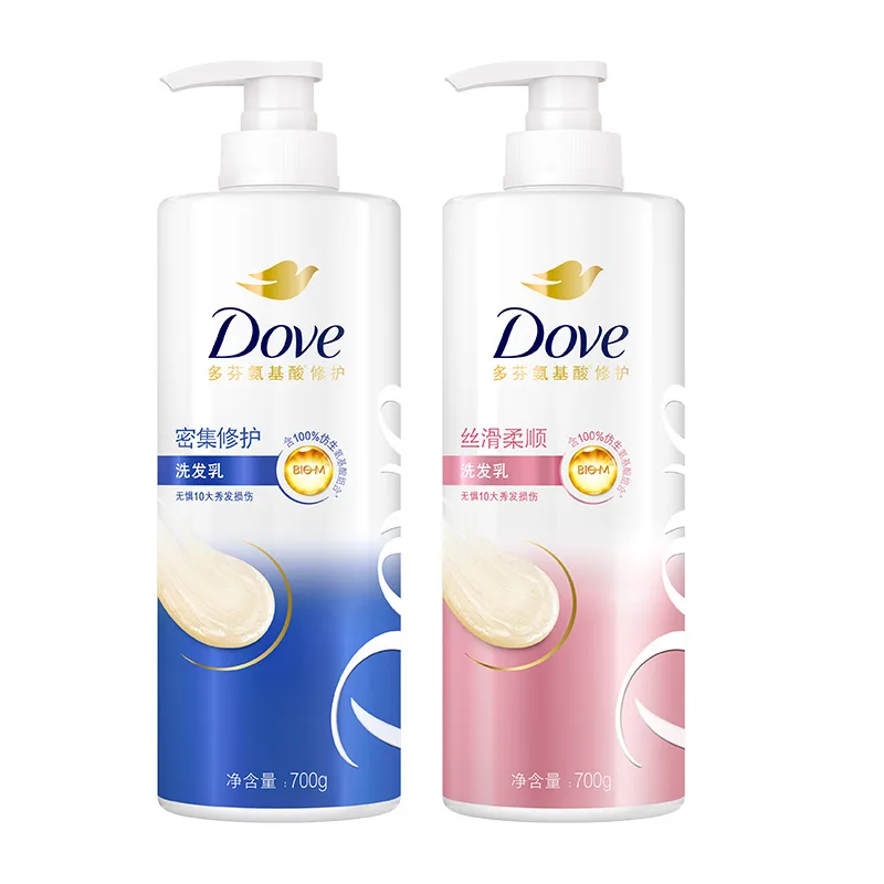 Набор шампуня и кондиционера CLEAR Intensive Repairing Cherry Blossom для восстановления и очищения Dove, Intense Nourishing 700g+[Rough and Tangled Use]Silky Smoothing 700g