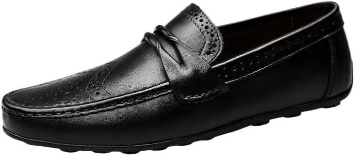 Лоферы кожаные, повседневные, Vintage, Black UOPYNE