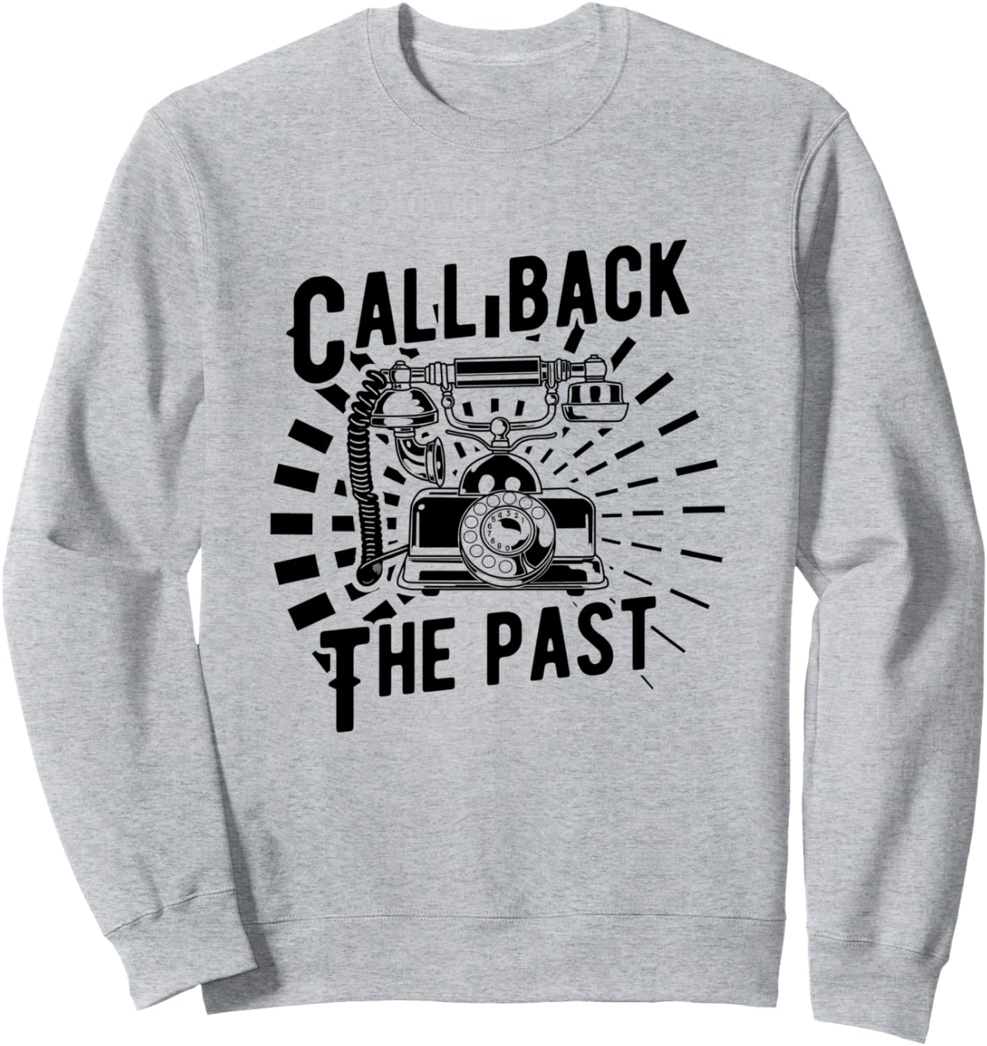 

Винтажный телефон, толстовка в винтажном стиле Old School Enthusiast Graphic T-Shirts And Giveaways, серый
