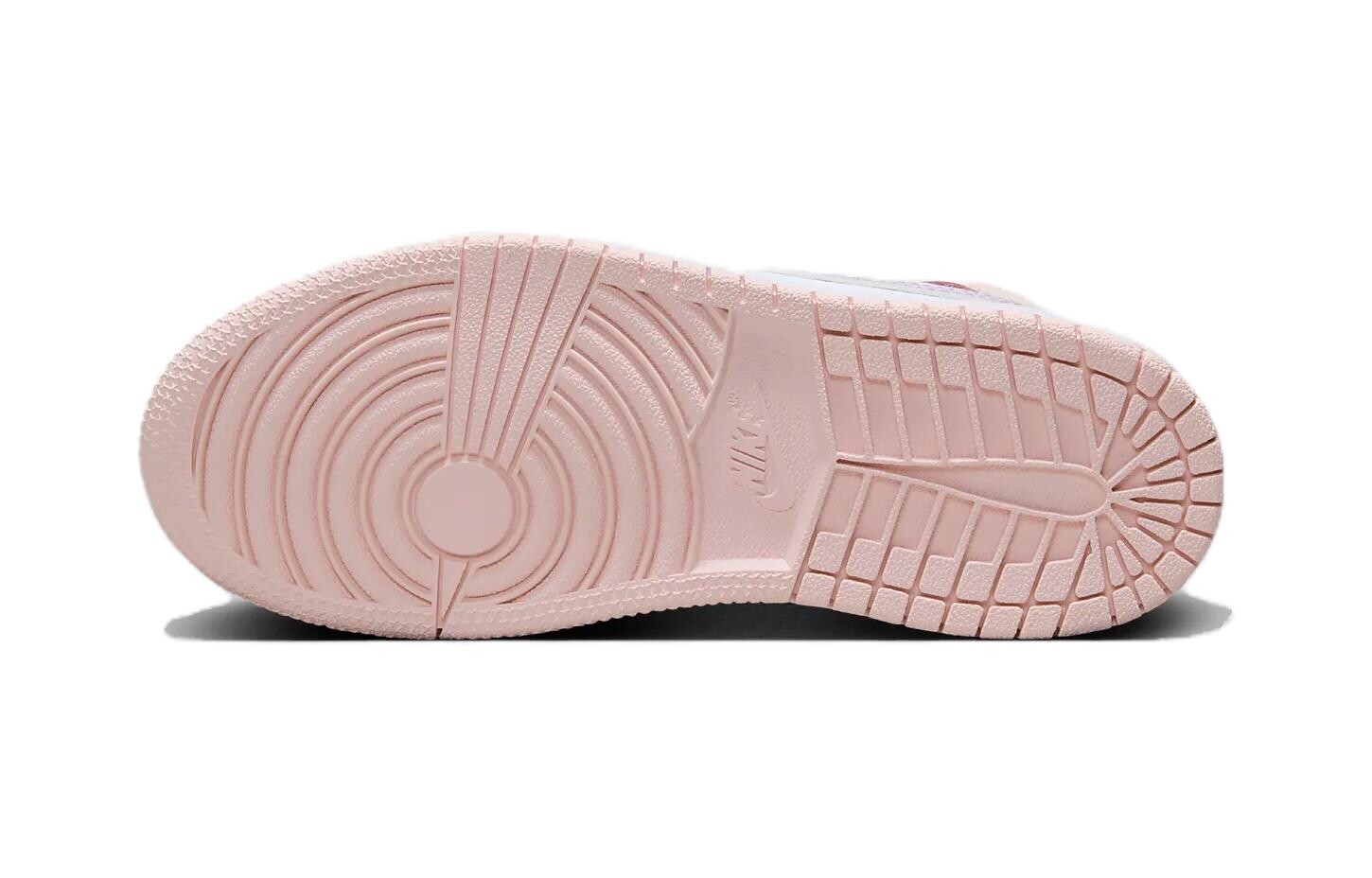 Кроссовки Kids 1 Mid "Pink Wash" Jordan, розовый/фиолетовый — фото 4