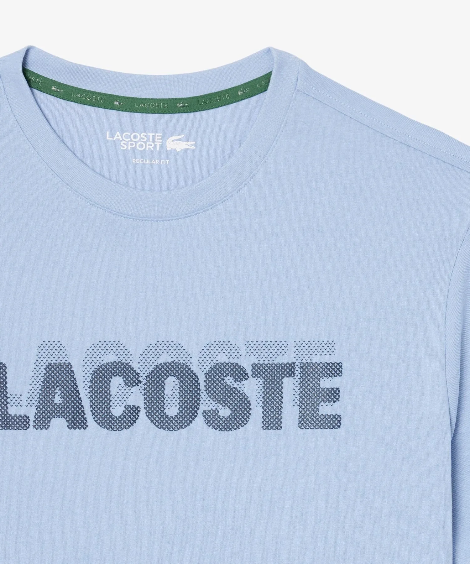 Футболка с логотипом бренда, изготовленная из сверхсухой ткани LACOSTE, Light blue — фото 4