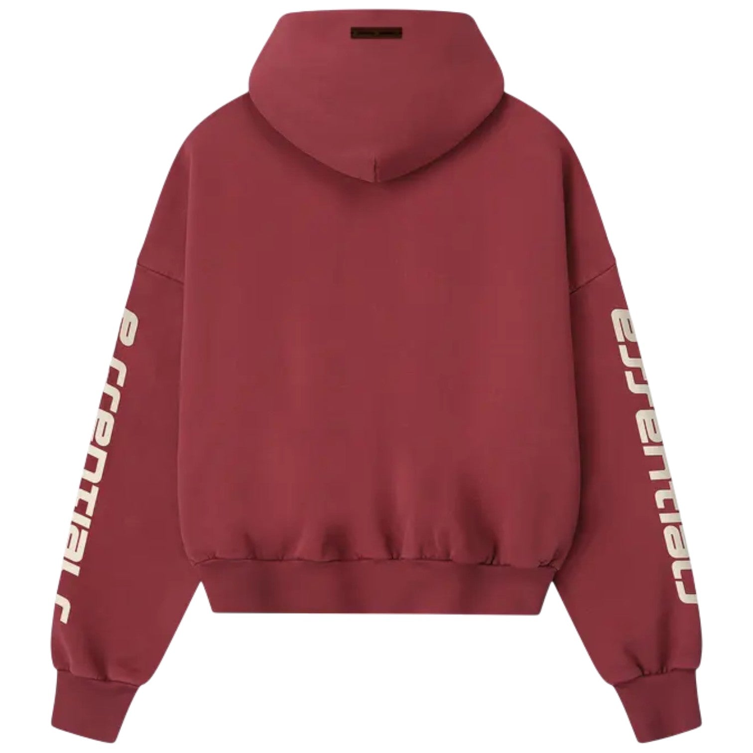 Укороченная свободная толстовка Fear of God Essentials, цвет «Crimson» — фото 2