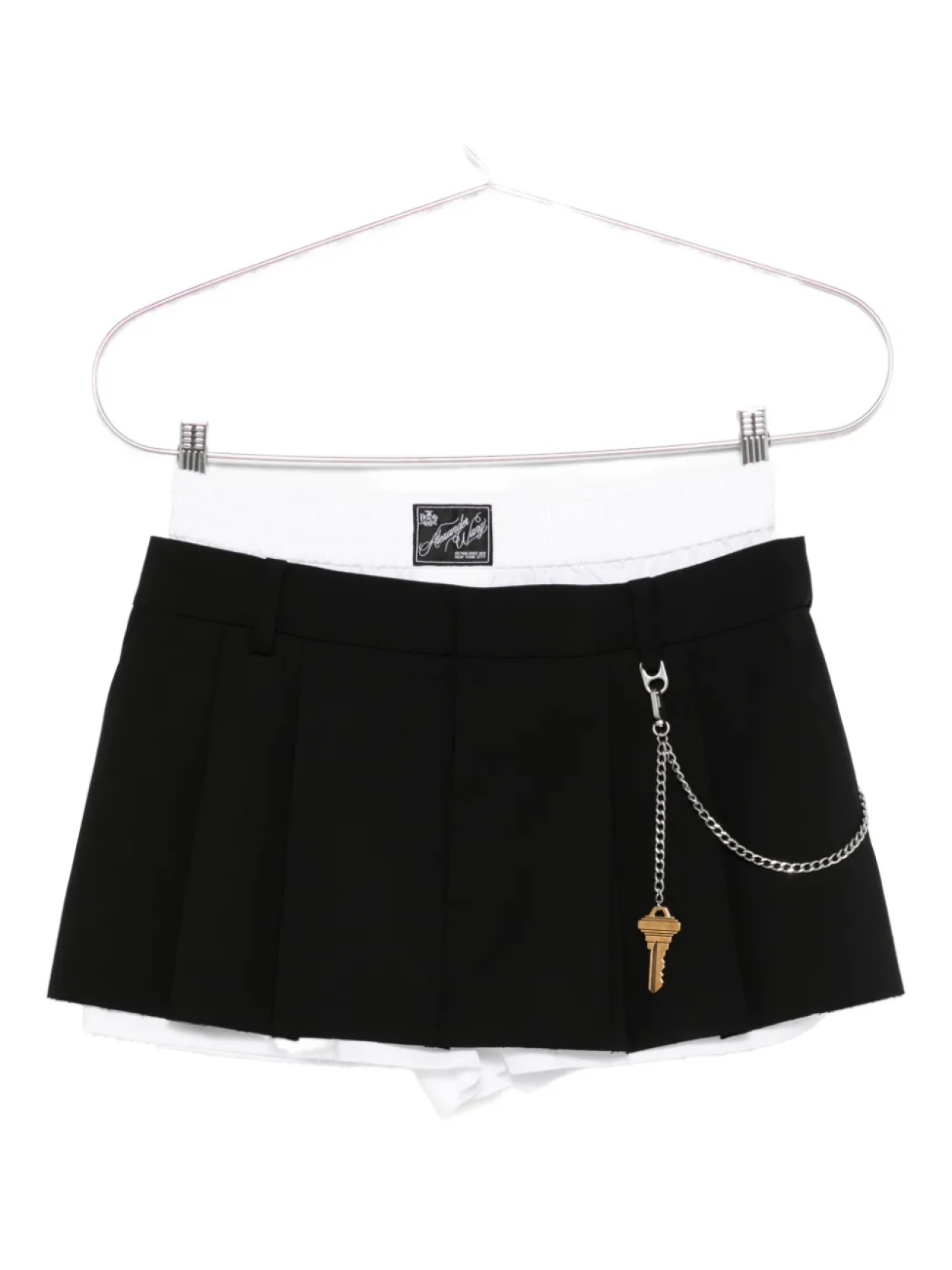 

Шорты Alexander Wang со складками и ключевыми деталями, черный