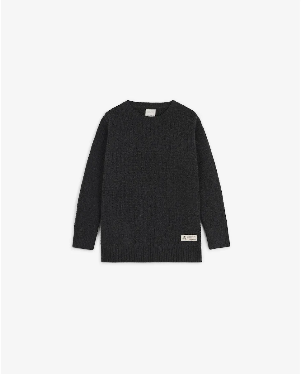 

Детский джемпер с круглым вырезом, обычного кроя Scalpers, темно-серый