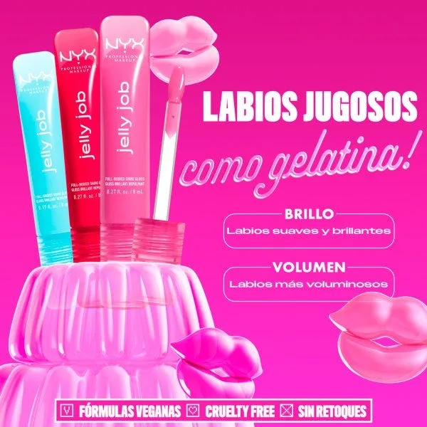 Блеск для губ NYX PROFESSIONAL MAKE UP Jelly Job, 08 Jelly Kiss'd — фото 4