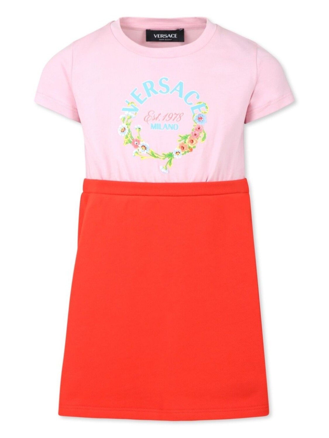 

Платье с логотипом Versace Kids, розовый