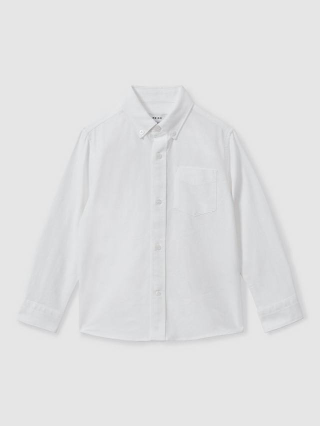 

Детская рубашка Greenwich из хлопкового оксфорда Reiss, White