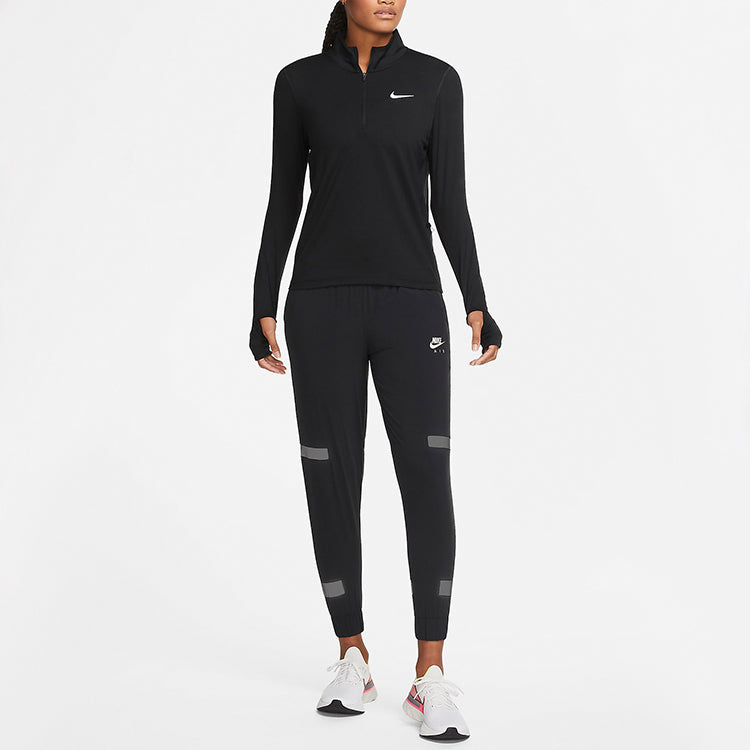 (WMNS) Nike Element Half Zipper Casual Sports Running Black Gym Clothes — фото 3