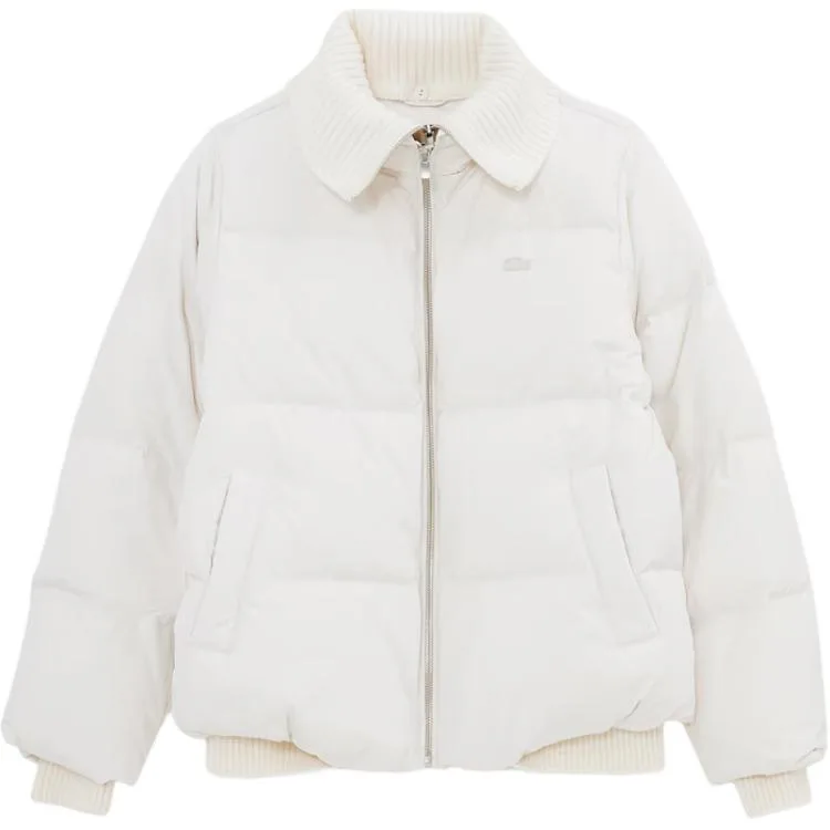 Пуховик LACOSTE Women's Lapel, черный — фото 4