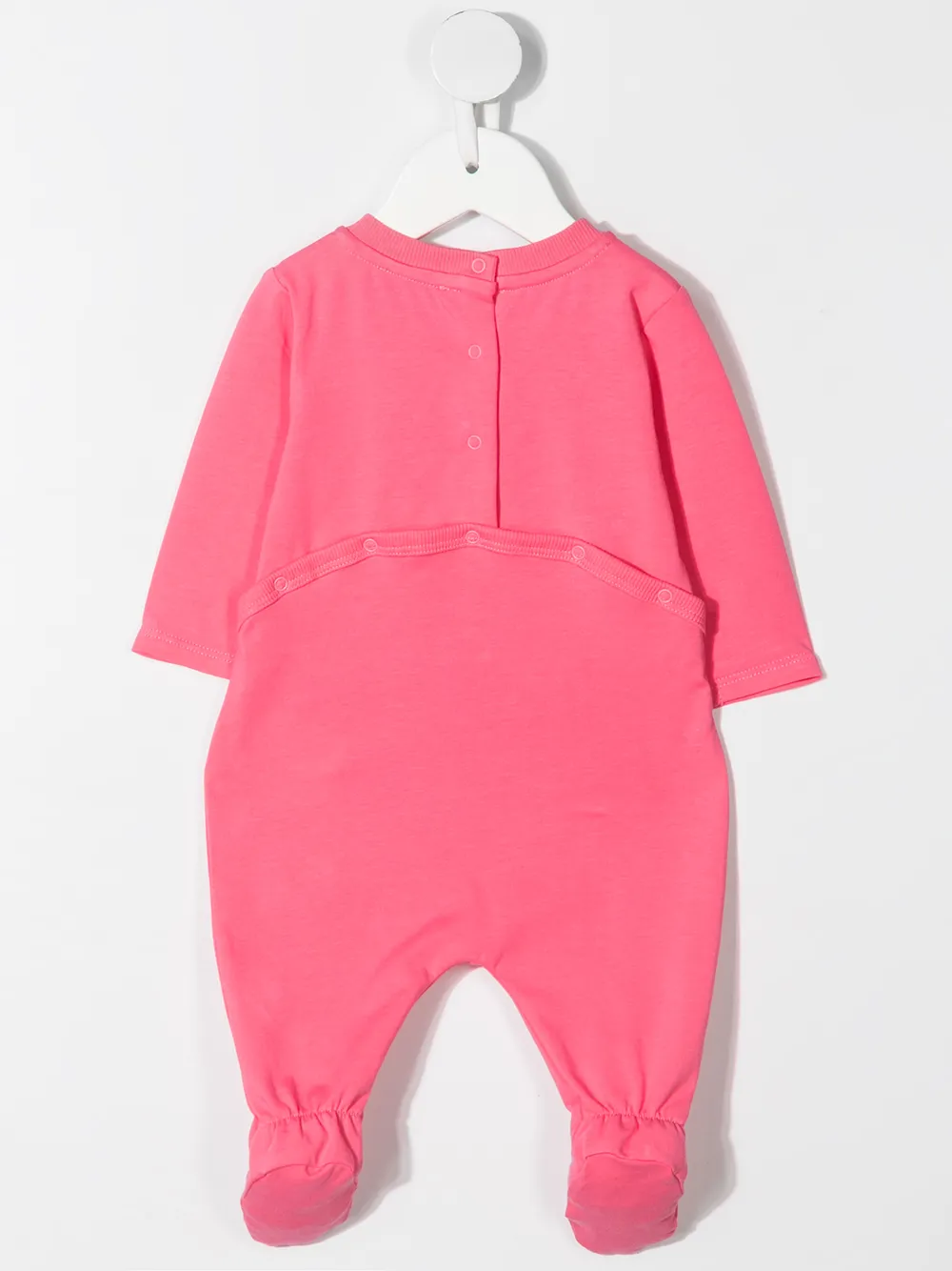 Комплект из боди и шапки с логотипом Moschino Kids, розовый — фото 3
