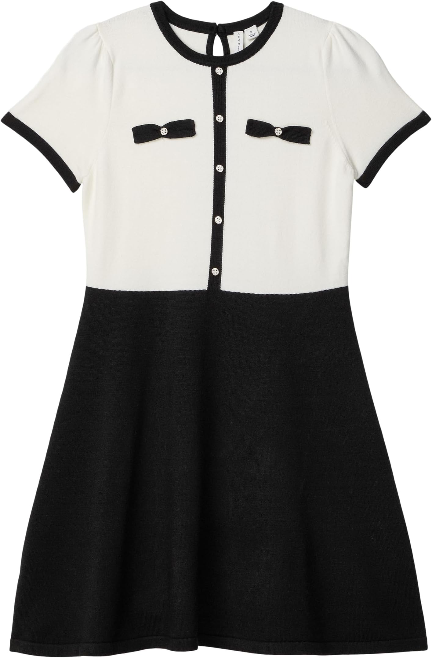 

Платье-свитер контрастного кроя Janie and Jack, Black