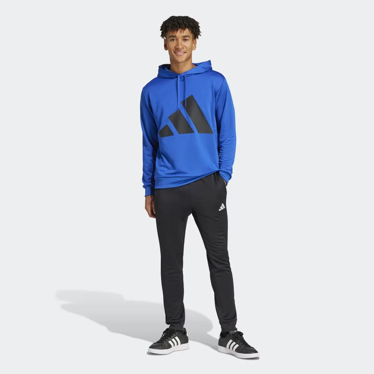 

Мужской спортивный костюм с капюшоном Adidas Sportswear Big Logo French Terry, синий
