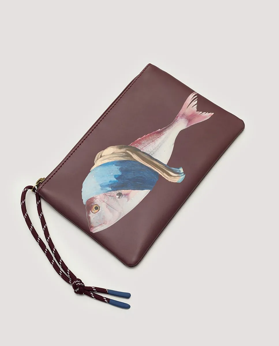 

Кардхолдер с принтом и застежкой-молнией Nice Things, коричневый