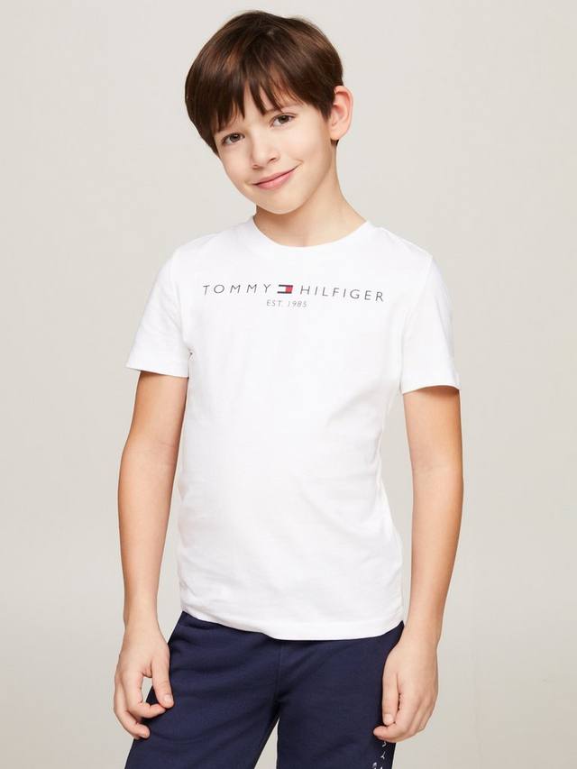 Детская футболка Essential с логотипом из органического хлопка Tommy Hilfiger, White — фото 4