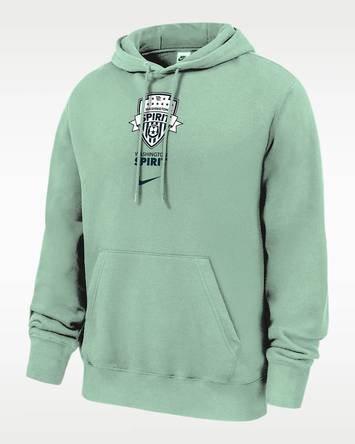 Мужская толстовка Nike NWSL Pullover Hoodie Washington Spirit Club Fleece, Enamel Green/White/Black