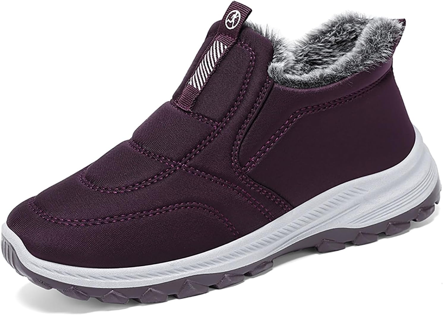 

Женские зимние снегоступы Baxtayel, утепленные мехом, слипоны, комфортные водонепроницаемые короткие ботинки с мягким термо-утеплителем для прогулок на открытом воздухе, фиолетовый
