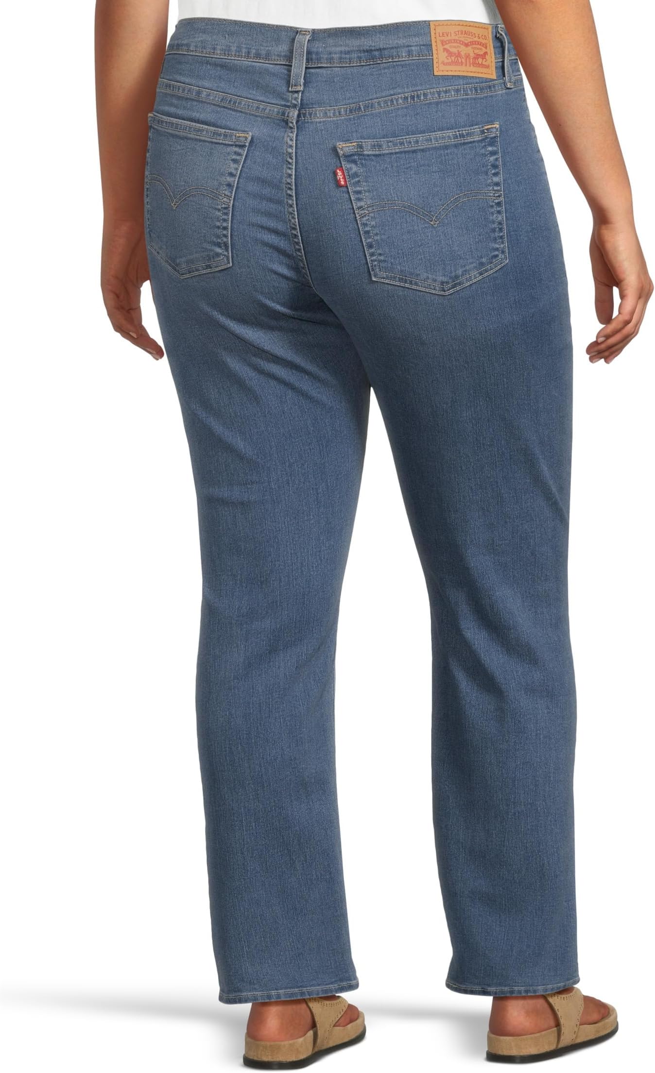 Джинсы Levi's Womens 724 High Rise Straight, цвет Eternal Indigo Mid — фото 3