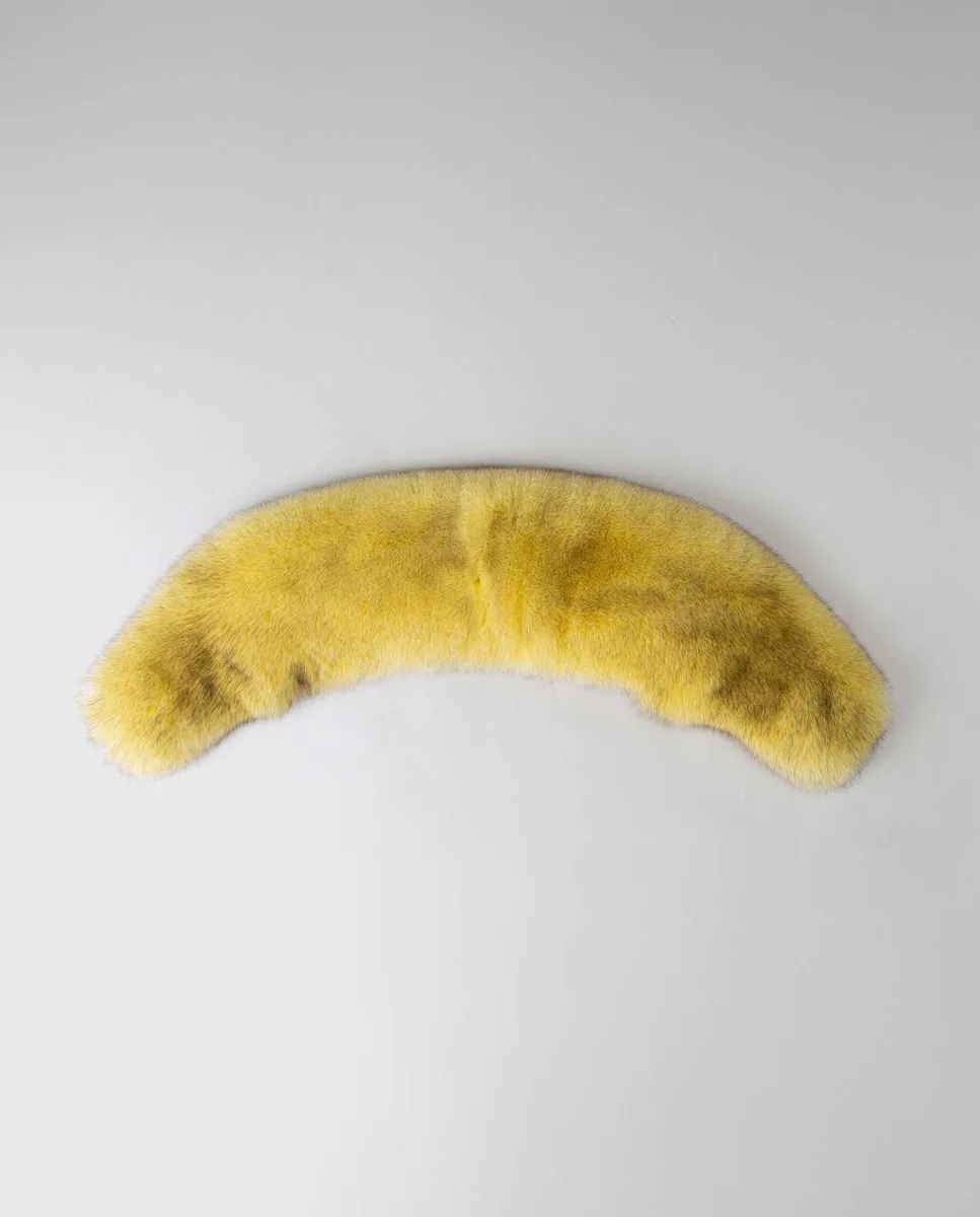 

Желтая лисица из меха лисы De la Roca