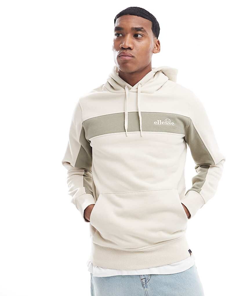 

Бежевая худи ellesse Vierian с полосками и логотипом