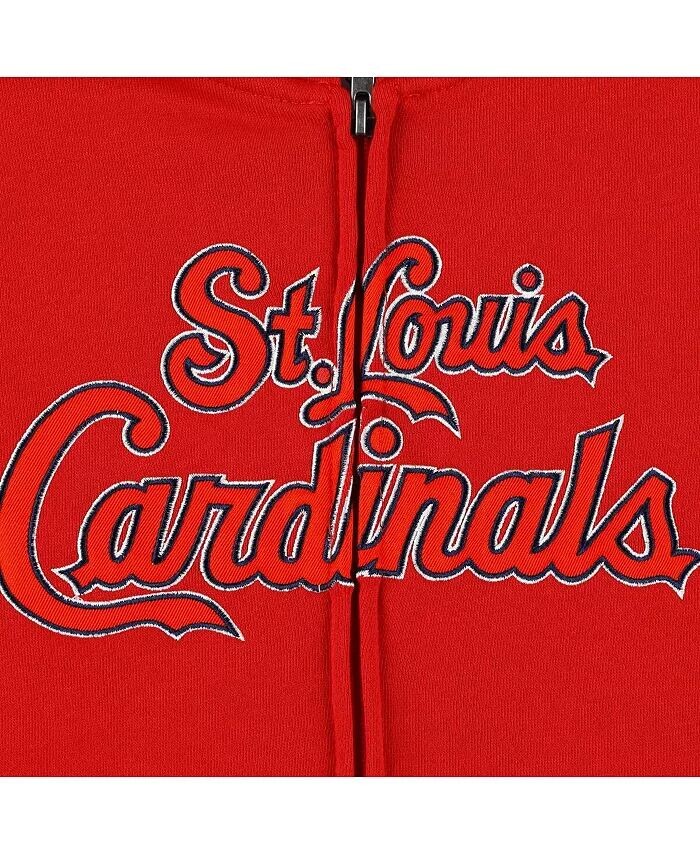 Красная флисовая толстовка с молнией во всю длину и надписью Big Boys and Girls St. Louis Cardinals Outerstuff — фото 2