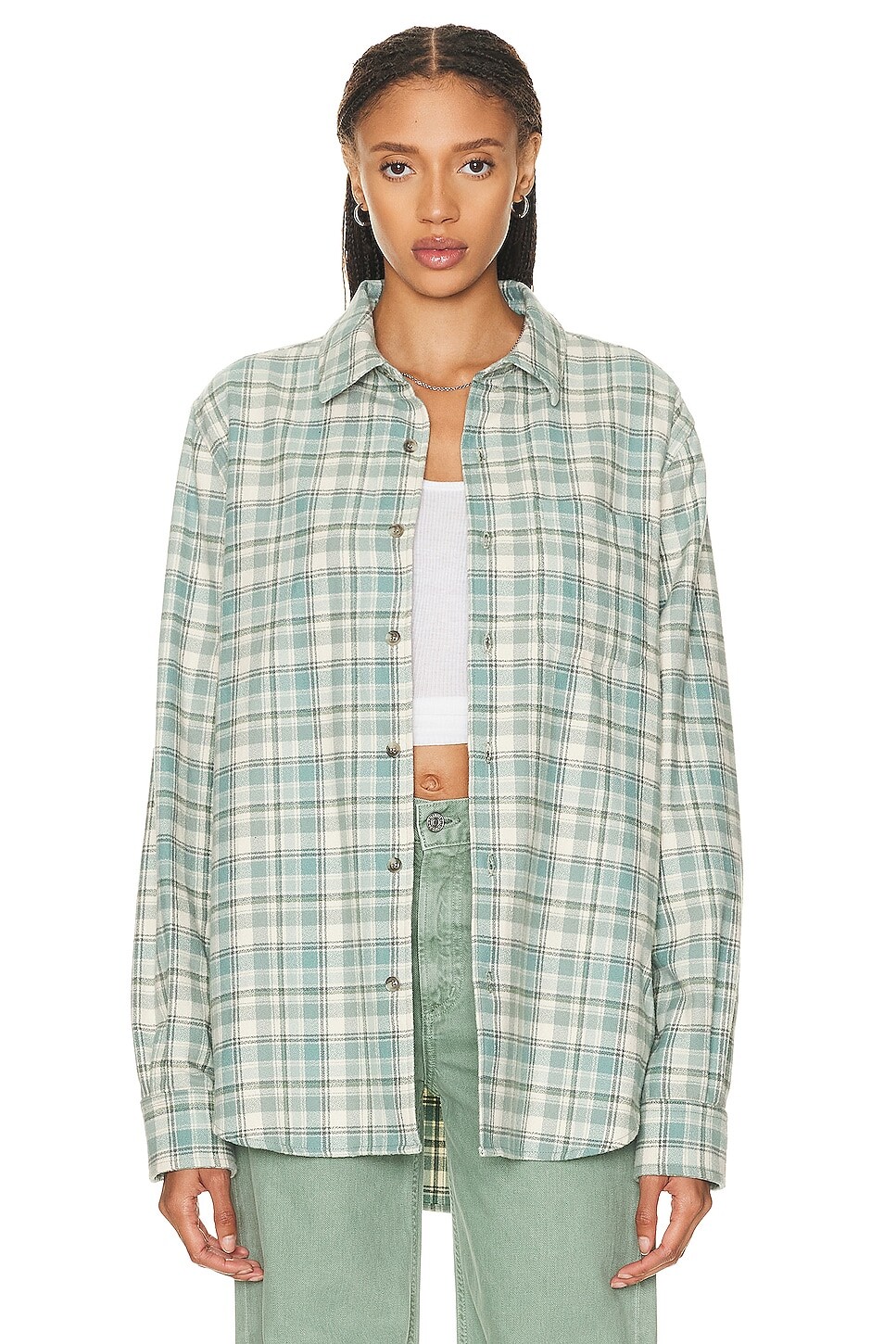 

Рубашка Wao The Flannel, цвет blue & cream