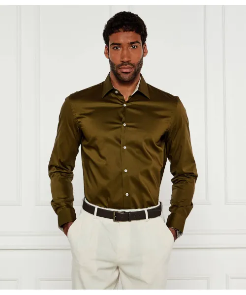 

Рубашка h-hank-kent-c3-214 Slim fit Boss, зеленый