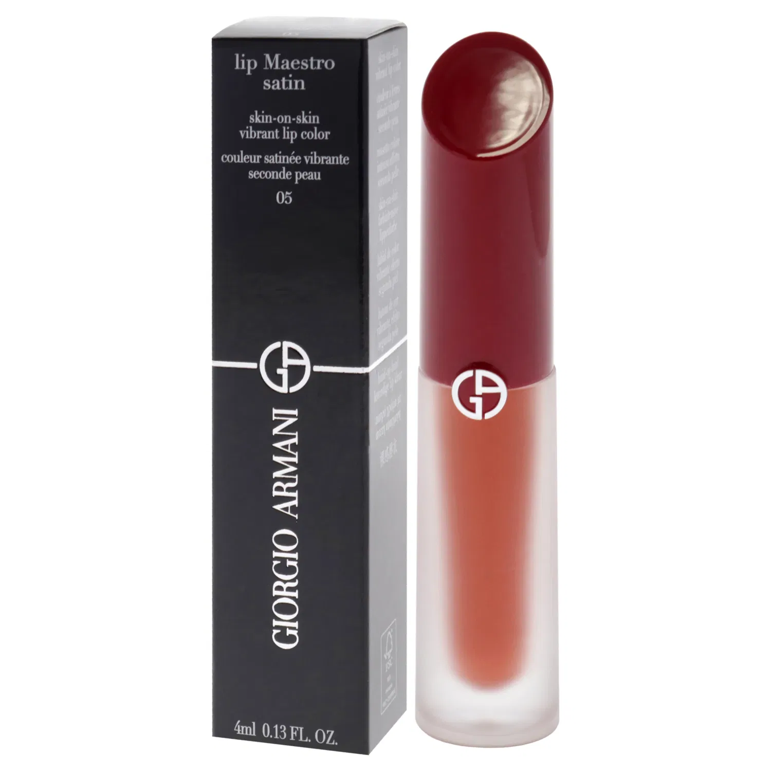 Помада Lip Maestro Satin Lipstick - 05 Night Out от Giorgio Armani для женщин - 0,13 унции, коричневый — фото 4