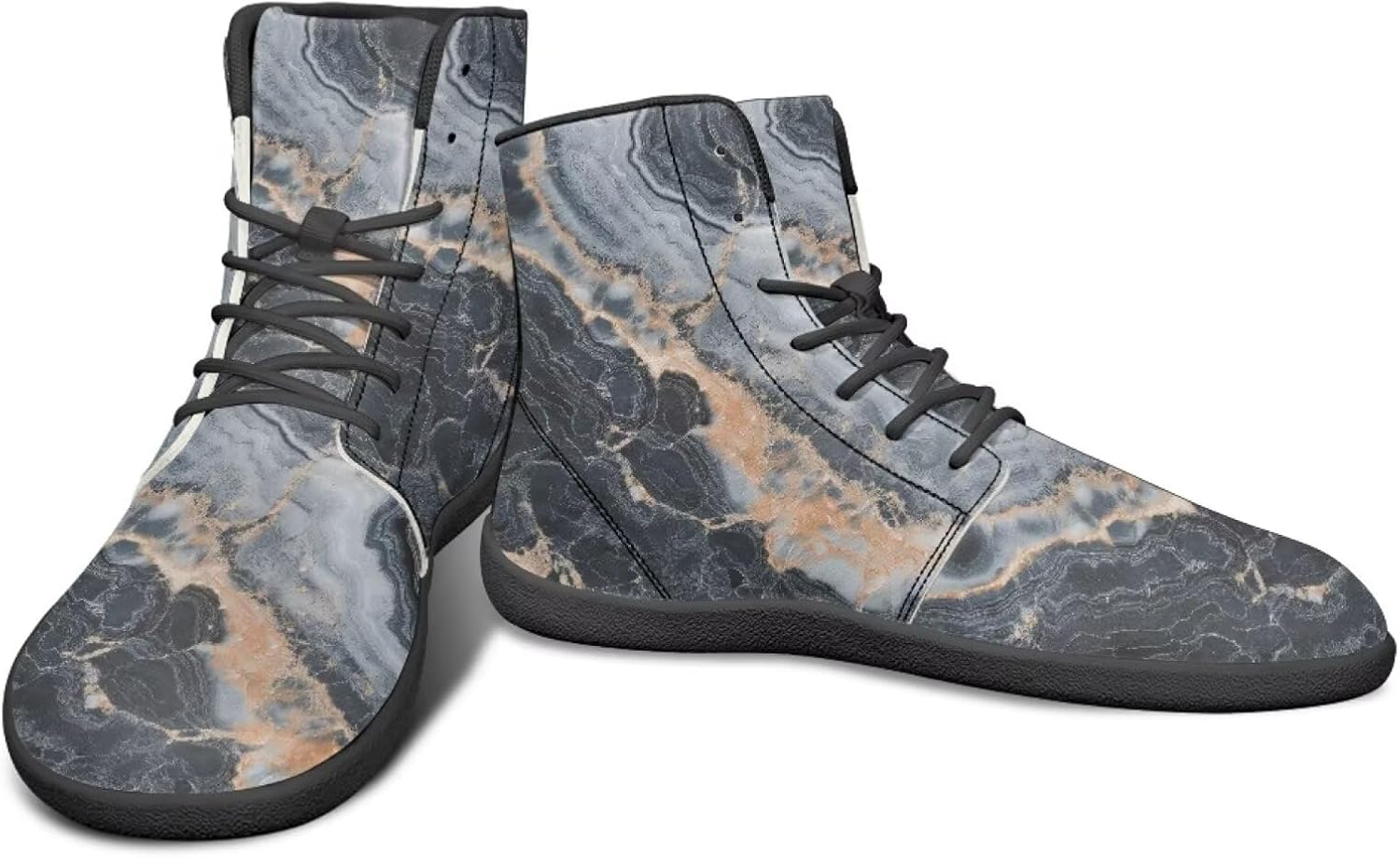 

Высокие легкие кроссовки с мраморным дизайном Watdotory, серый