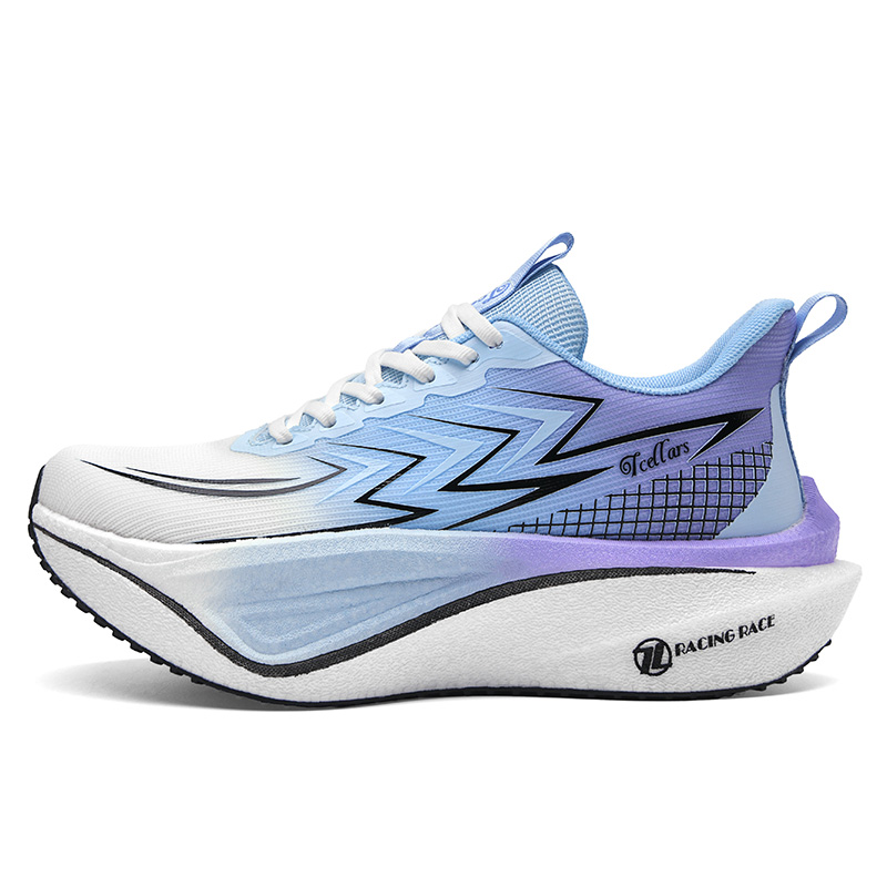 

Кроссовки для бега с низким верхом, амортизирующие, износостойкие, легкие, с увеличенным отскоком, для мужчин TCELLARS, Purple Cloud Blue