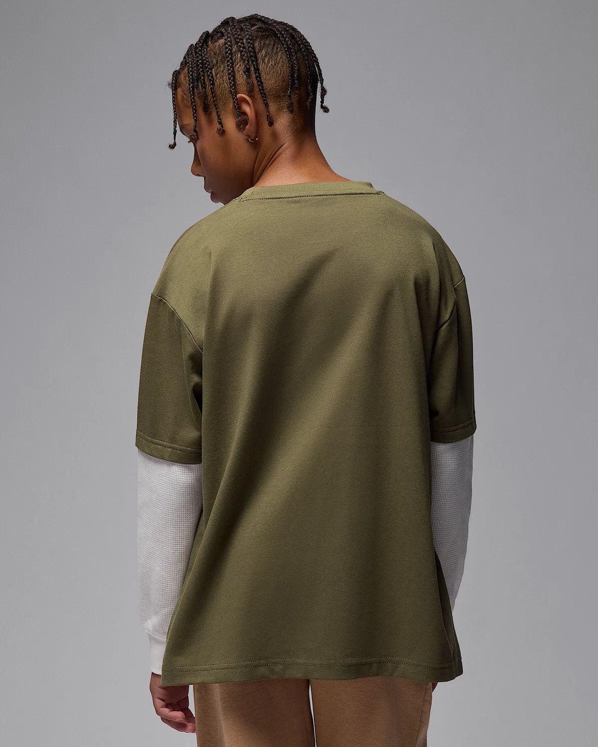 Детская футболка Twofer Jordan MVP, Medium Olive — фото 2