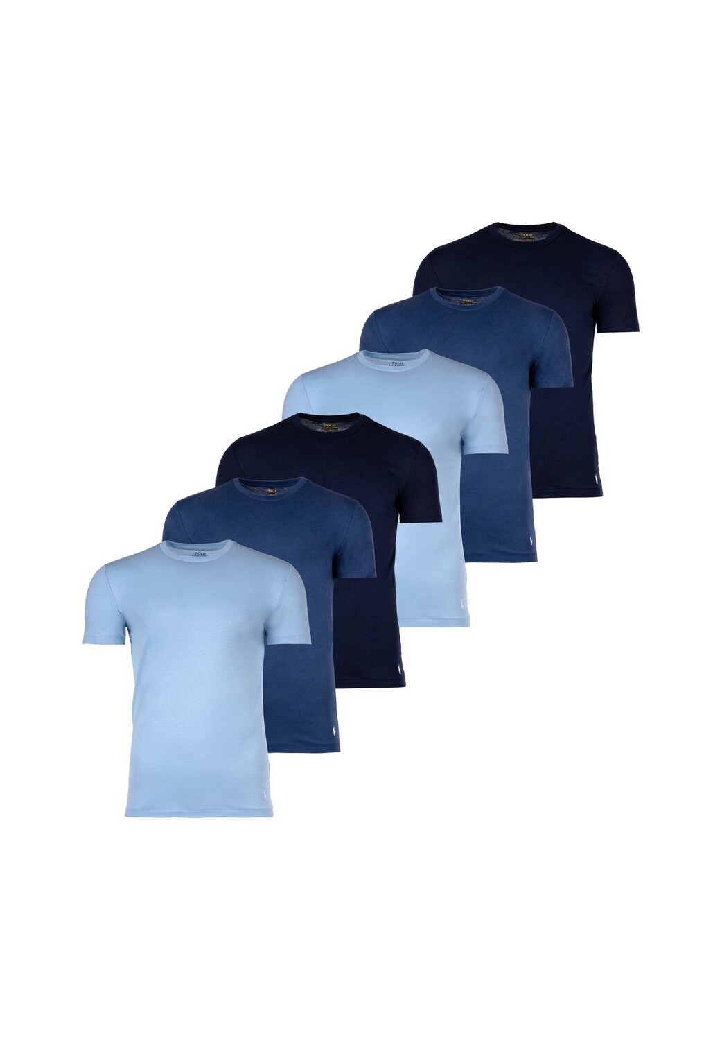 

Мужские футболки, 6 шт - CREW 6-PACK-CREW UNDERSHIRT, круглый вырез, хлопок RALPH LAUREN, цвет Blau/dunkelblau