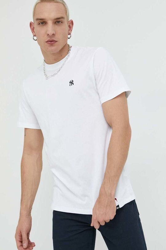

Хлопковая футболка New York Yankees 47 brand, белый
