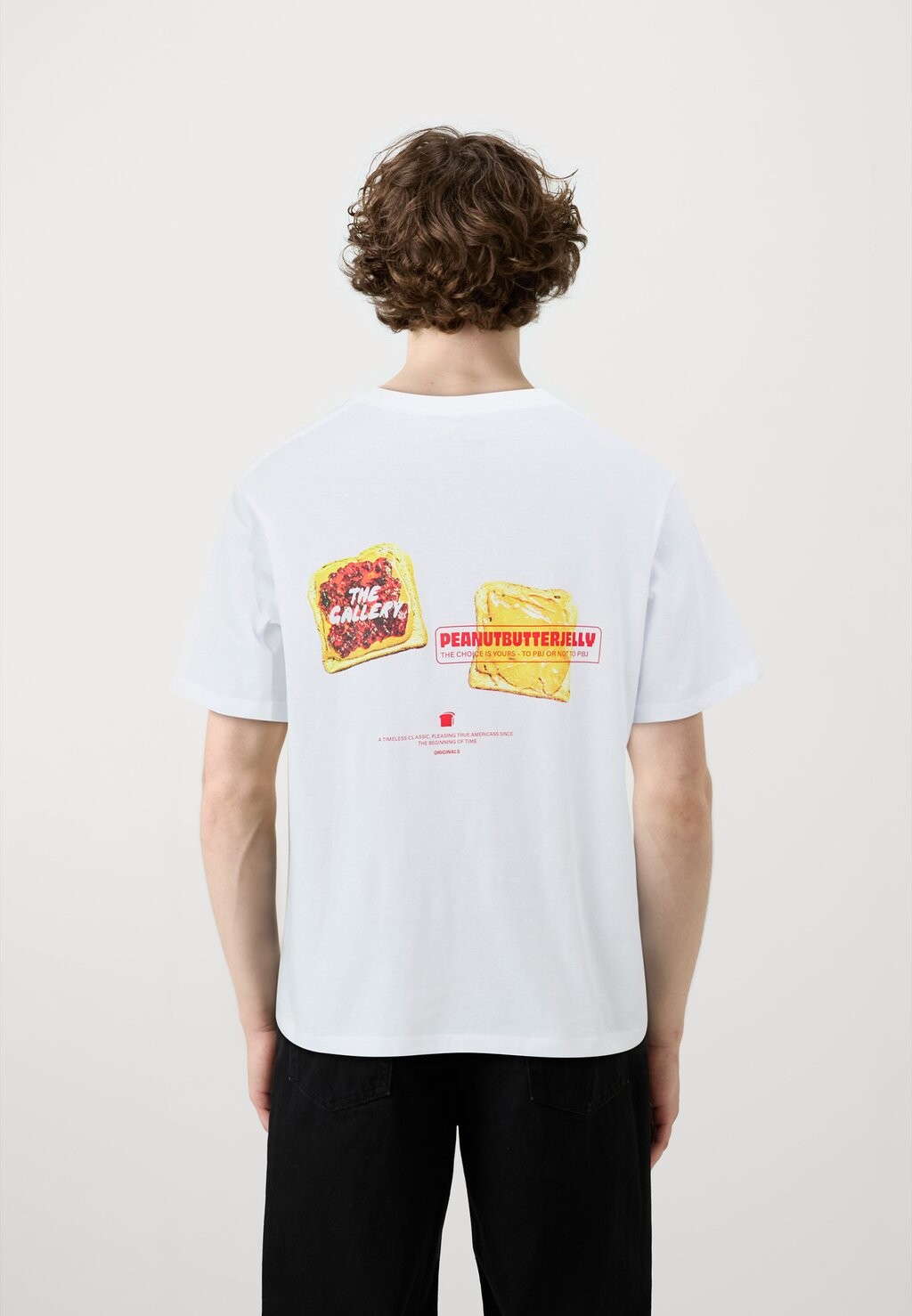 

Футболки с принтом JORREALMEAL TEE UNISEX Jack & Jones, белый