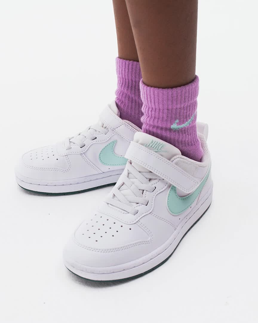Кроссовки Nike Court Borough Low Recraft, цвет White/Pink Foam — фото 2