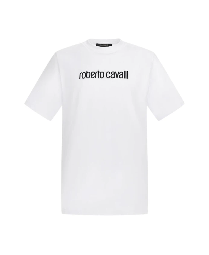 

Футболка с логотипом, белая, произведено в Италии. Roberto Cavalli, белый
