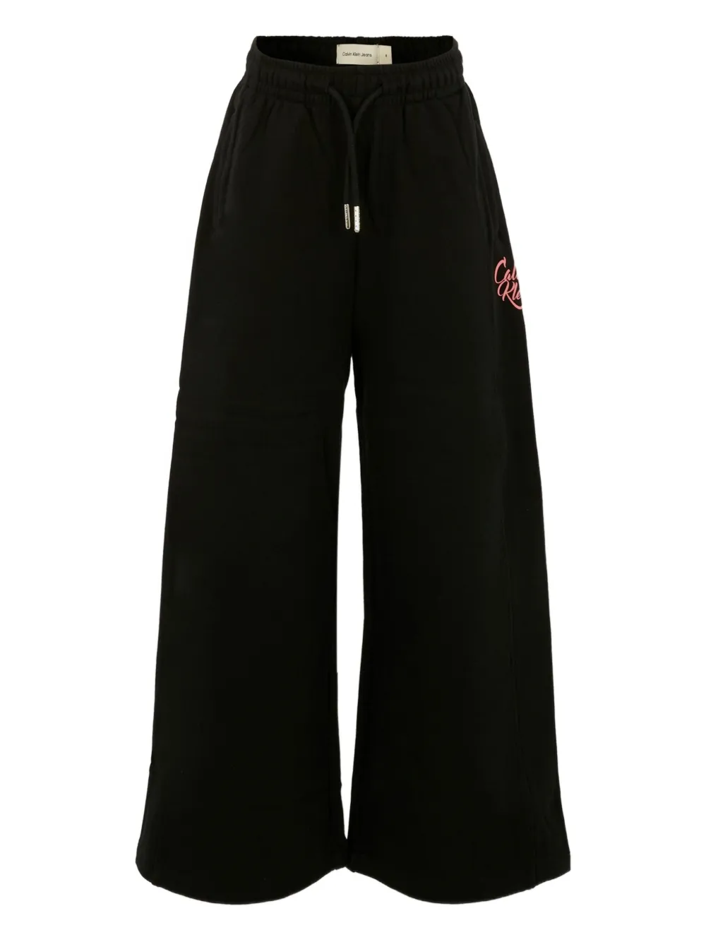 

Спортивные брюки-клеш с вышитым логотипом Calvin Klein Kids, черный