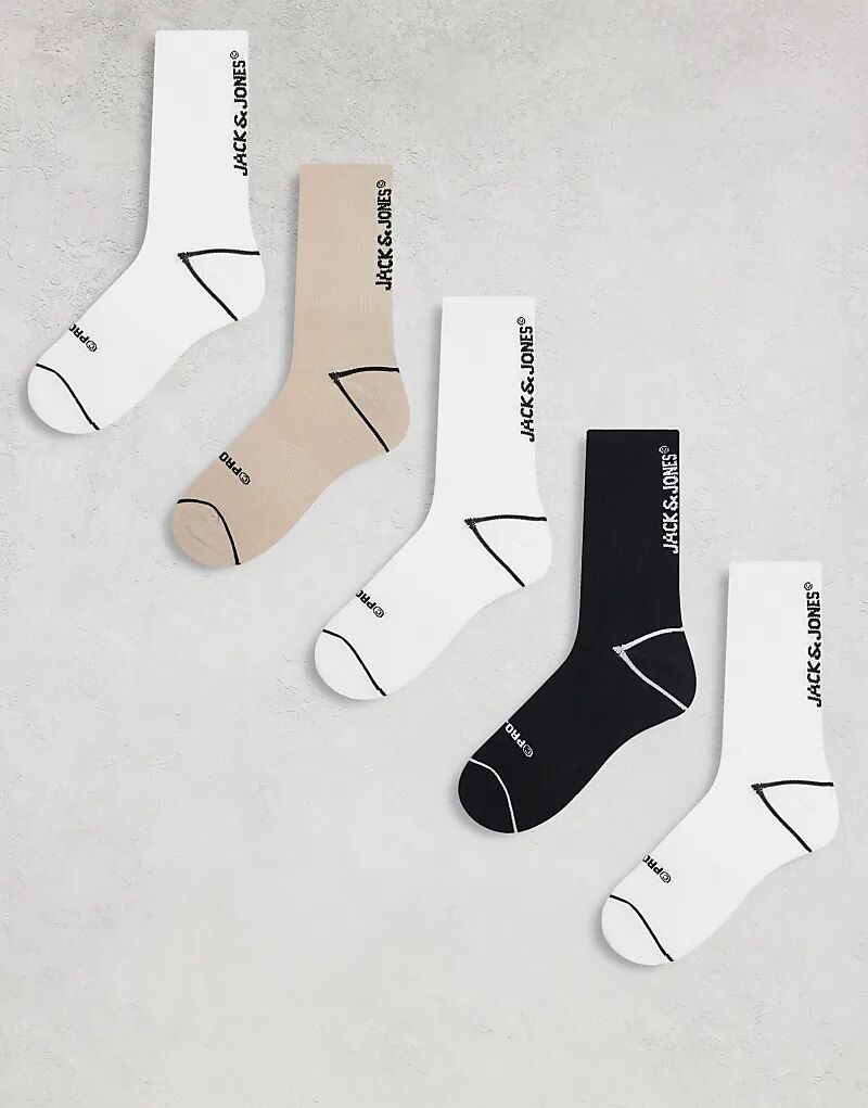 

5 упаковок теннисных носков Jack & Jones