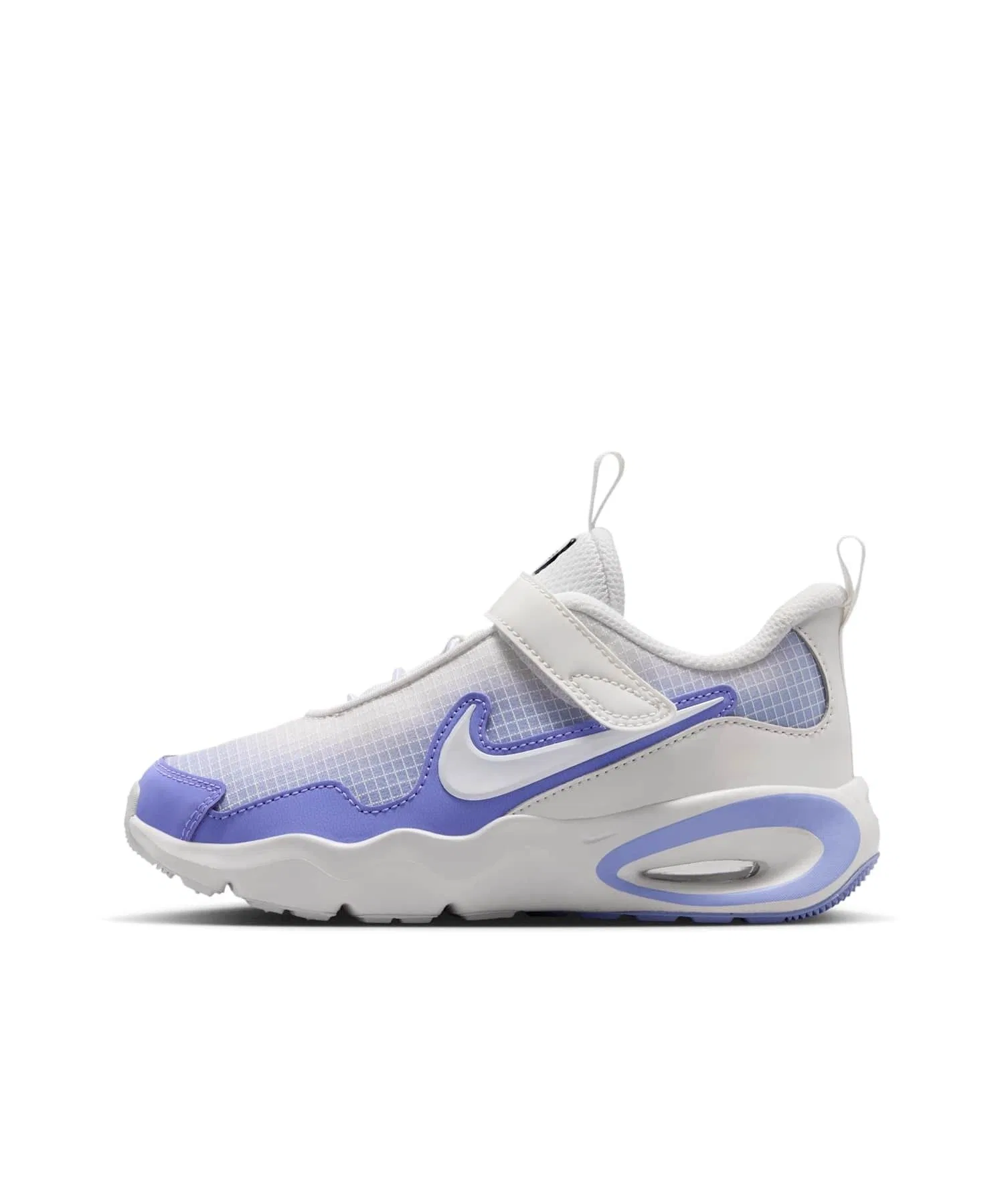 Детские кроссовки Nike Air Max Nova с сеткой и липучками серо-серебристые