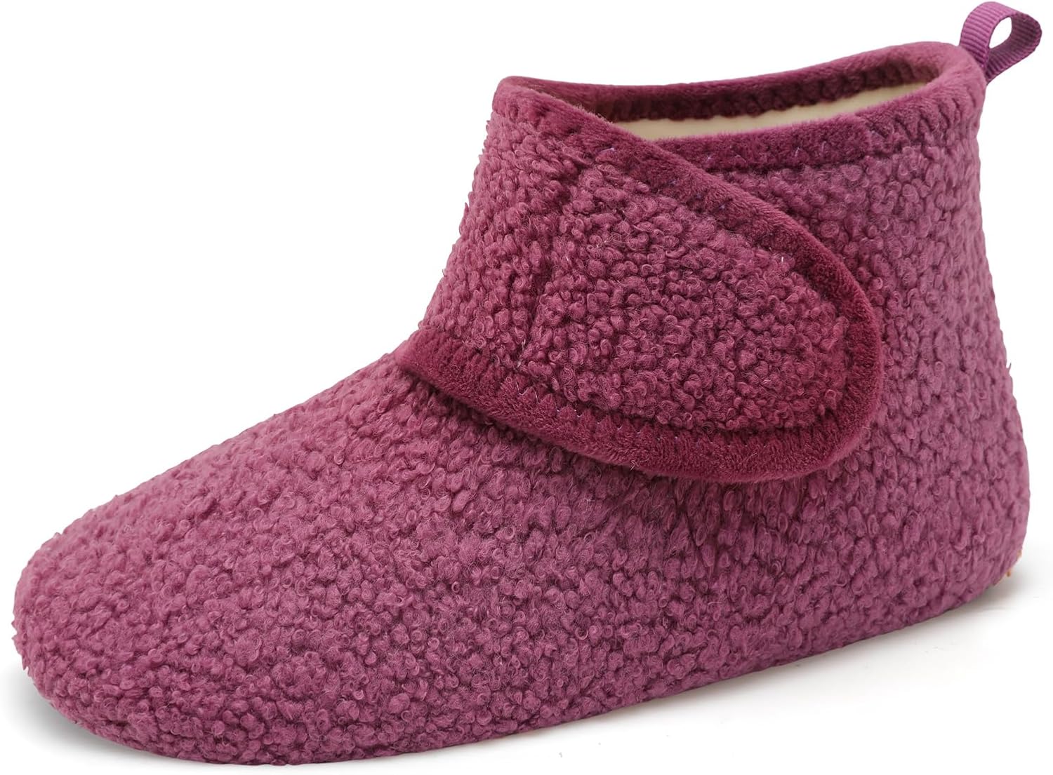 

Домашние тапочки L-RUN для женщин и мужчин, противоскользящие, теплые, для дома и улицы, легкие, можно стирать, пурпурный