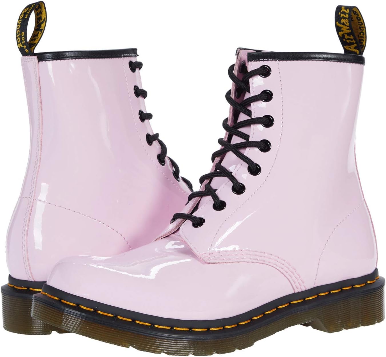 

Ботинки Dr. Martens для женщин Maple с молнией и стальным носком для легкой промышленности, бледно-розовый