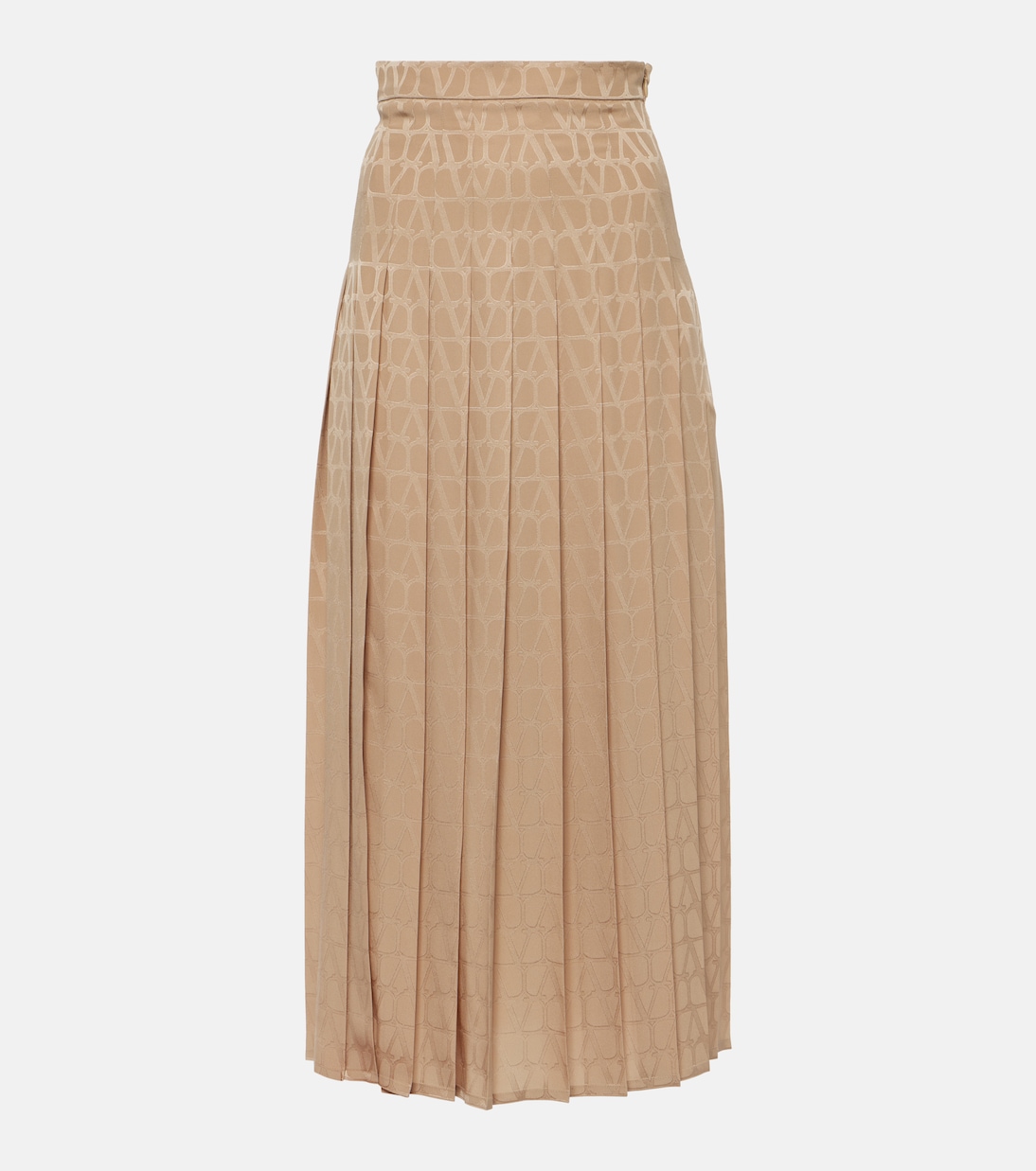 

Юбка миди из плиссированного шелка Toile Iconographe Valentino, Poudre