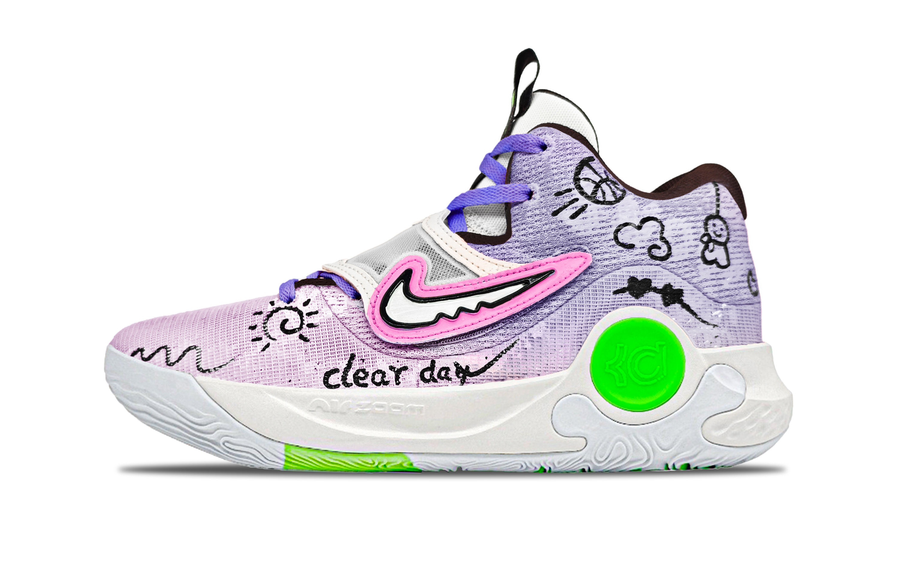 

Nike Баскетбольные кроссовки KD Trey 5 X Low Top мужские, розовые, фиолетовые
