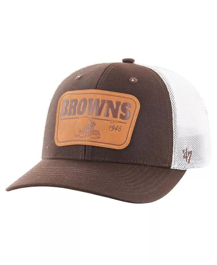 

Мужская коричнево-белая кепка Cleveland Browns Thrash Trophy Flex '47 Brand