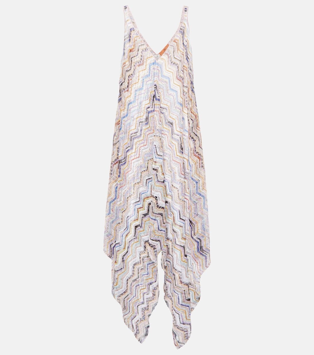 

Пляжное платье из ламе с зигзагом Missoni Mare, синий