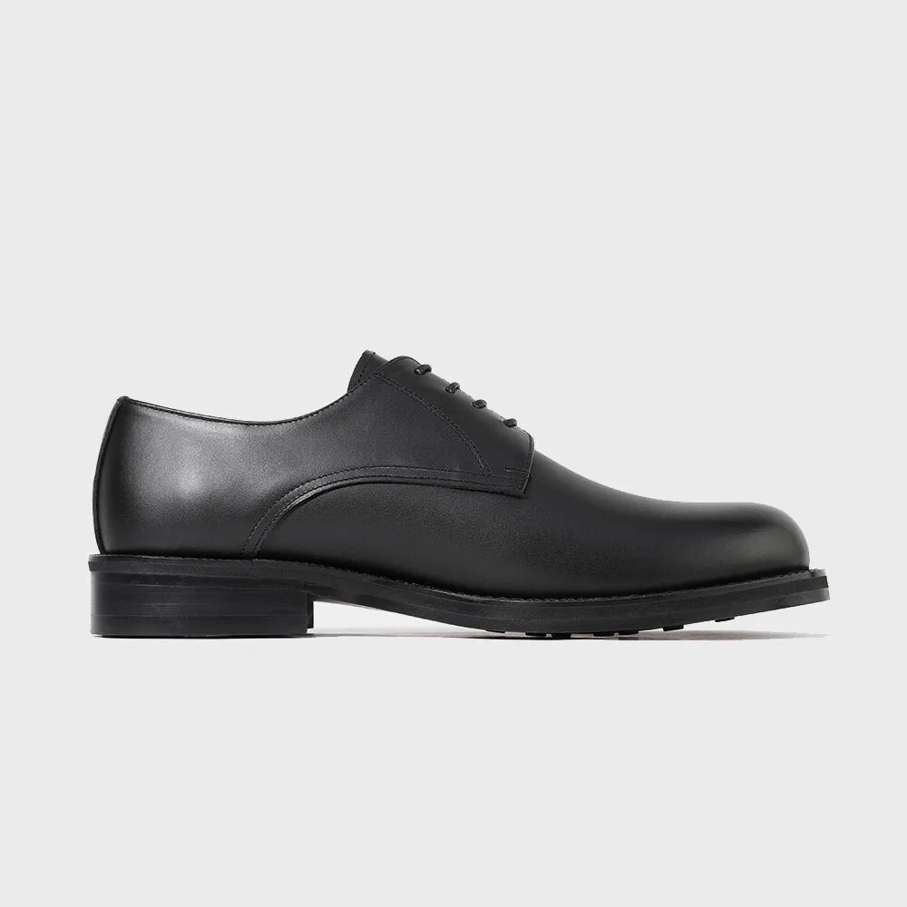Мужские чёрные дерби Firenze.A Wide Round Toe Minimal — фото 3